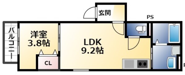 仮称）東大阪市岩田町３丁目ＡＰ　Ｂ棟の物件間取画像